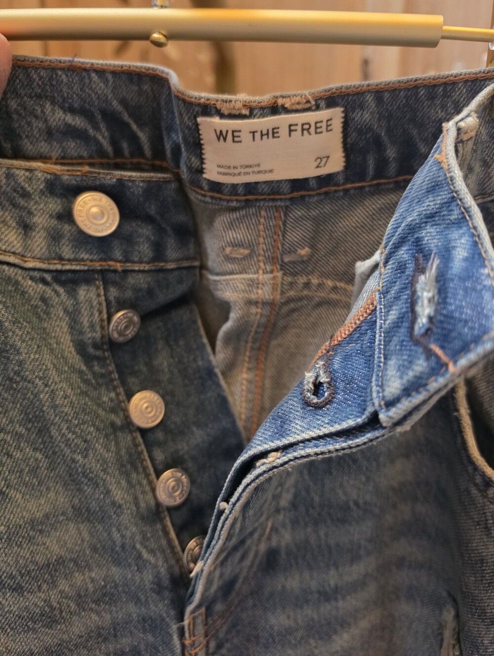 NWT We The Free Good Luck Mid Rise Barrel Jeans in 100 Years - Picture 11 of 14
